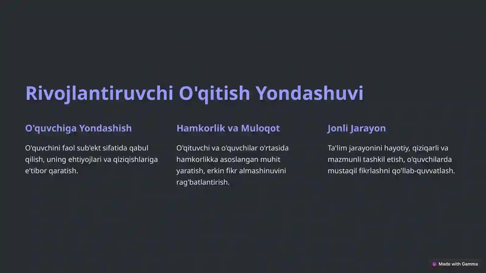 Rivojlantiruvchi O'qitish Texnologiyasi 2