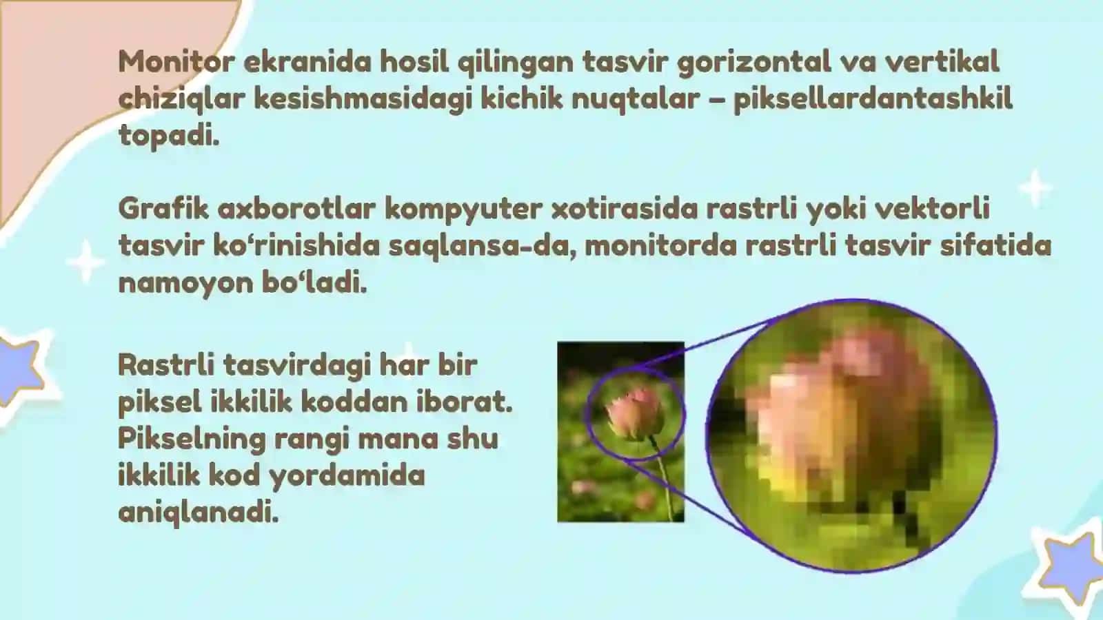 GRAFIK AXBOROTLARNI KODLASH 2