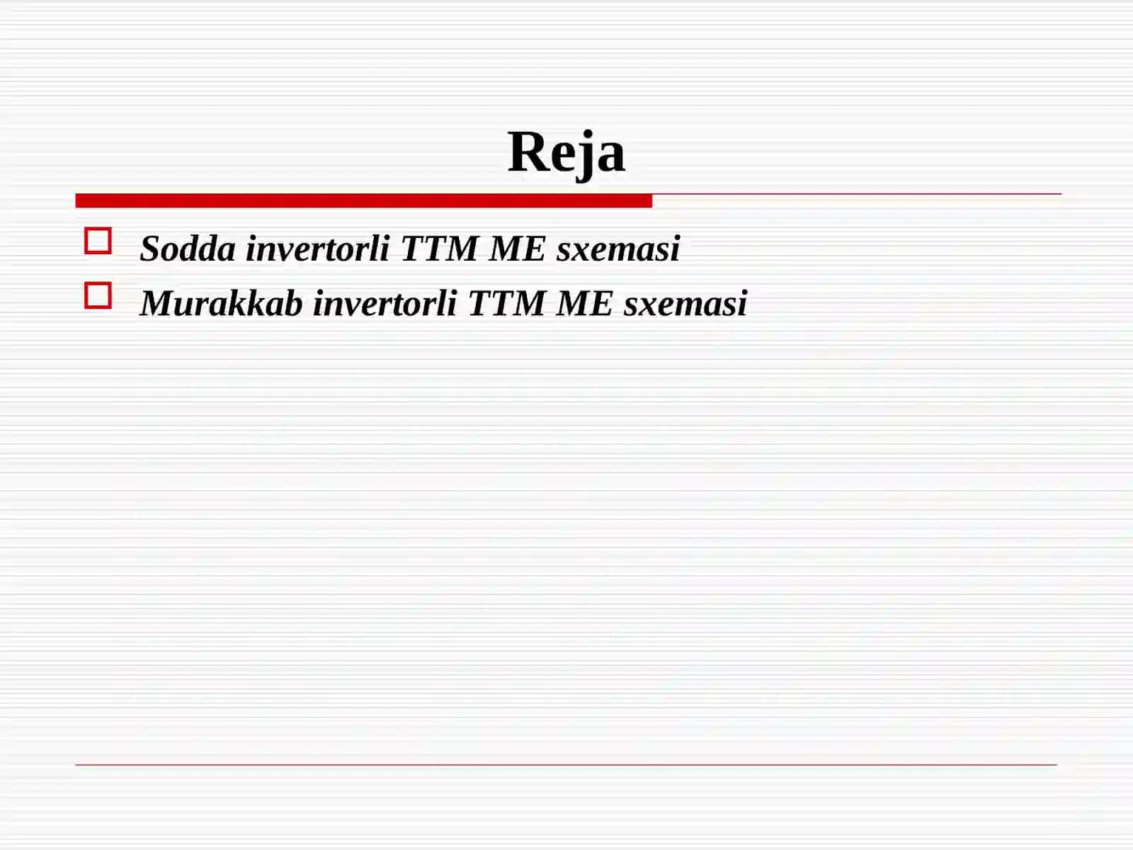 Murakkab invertorli TTM 2