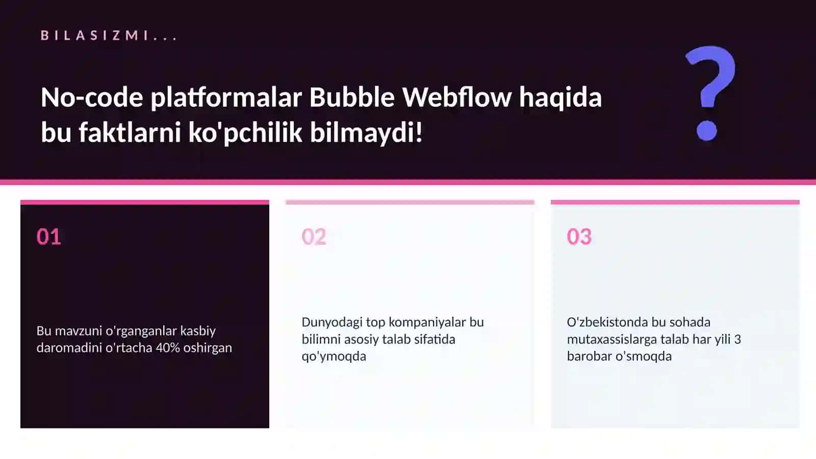 No-code platformalar Bubble Webflow 2