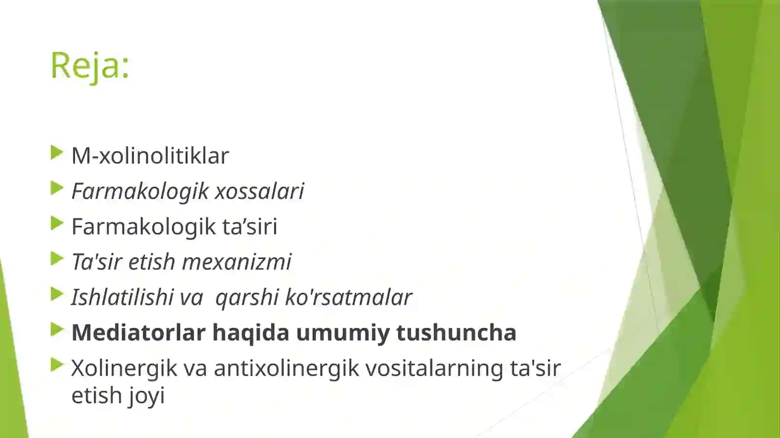 M-xolinergikantixolinestasdorivositalarfarmakologiyasi 2