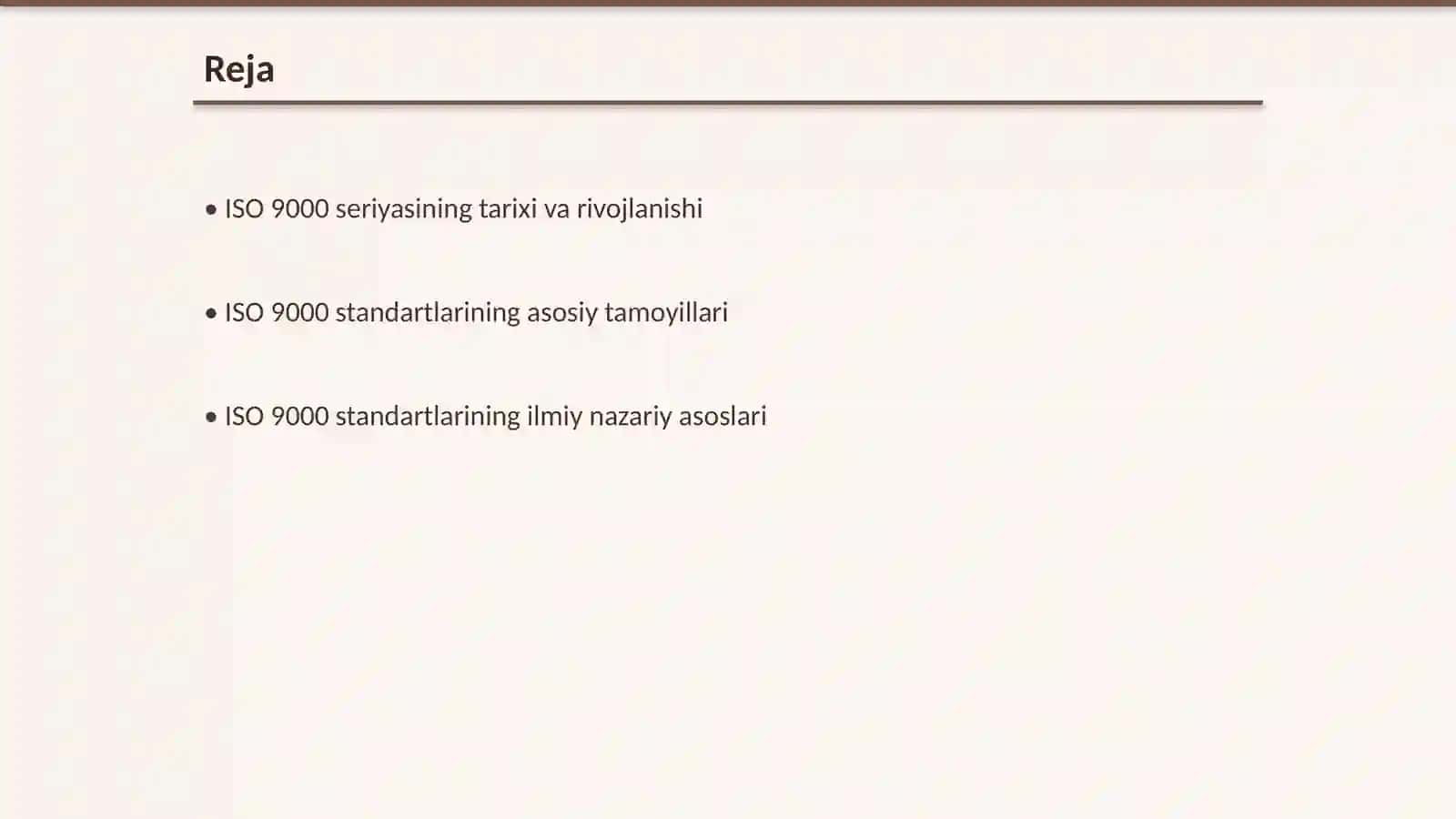 ISO 9000 seriyasi standartlarining ilmiy-nazariy mohiyati 2