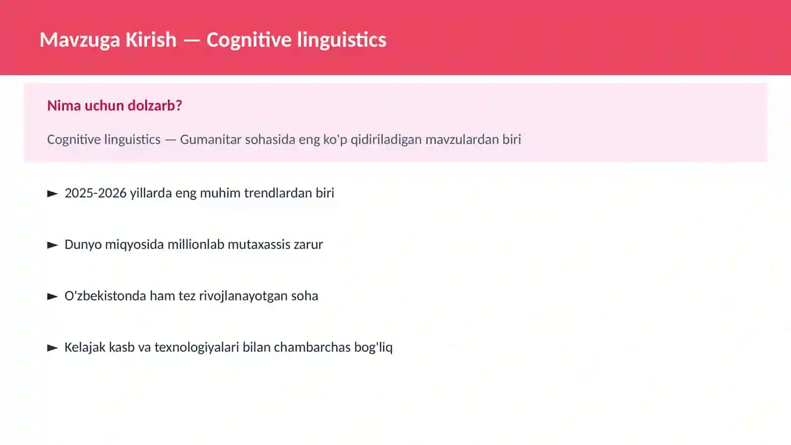 Cognitive linguistics 2