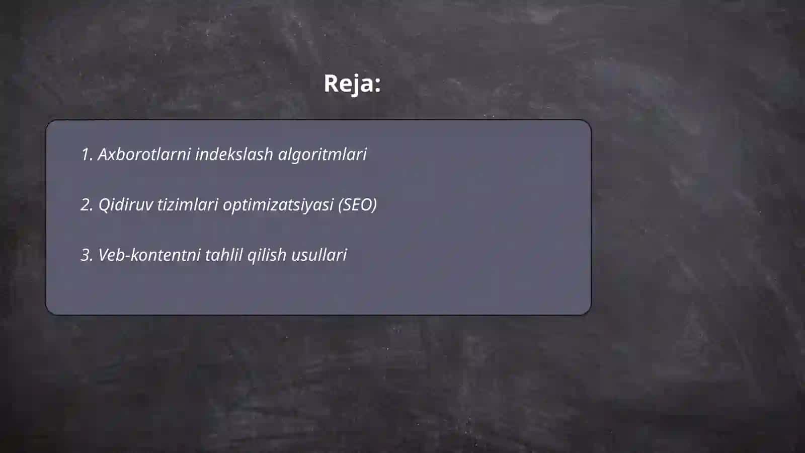 Axborotlarni indekslash algoritmlari 2