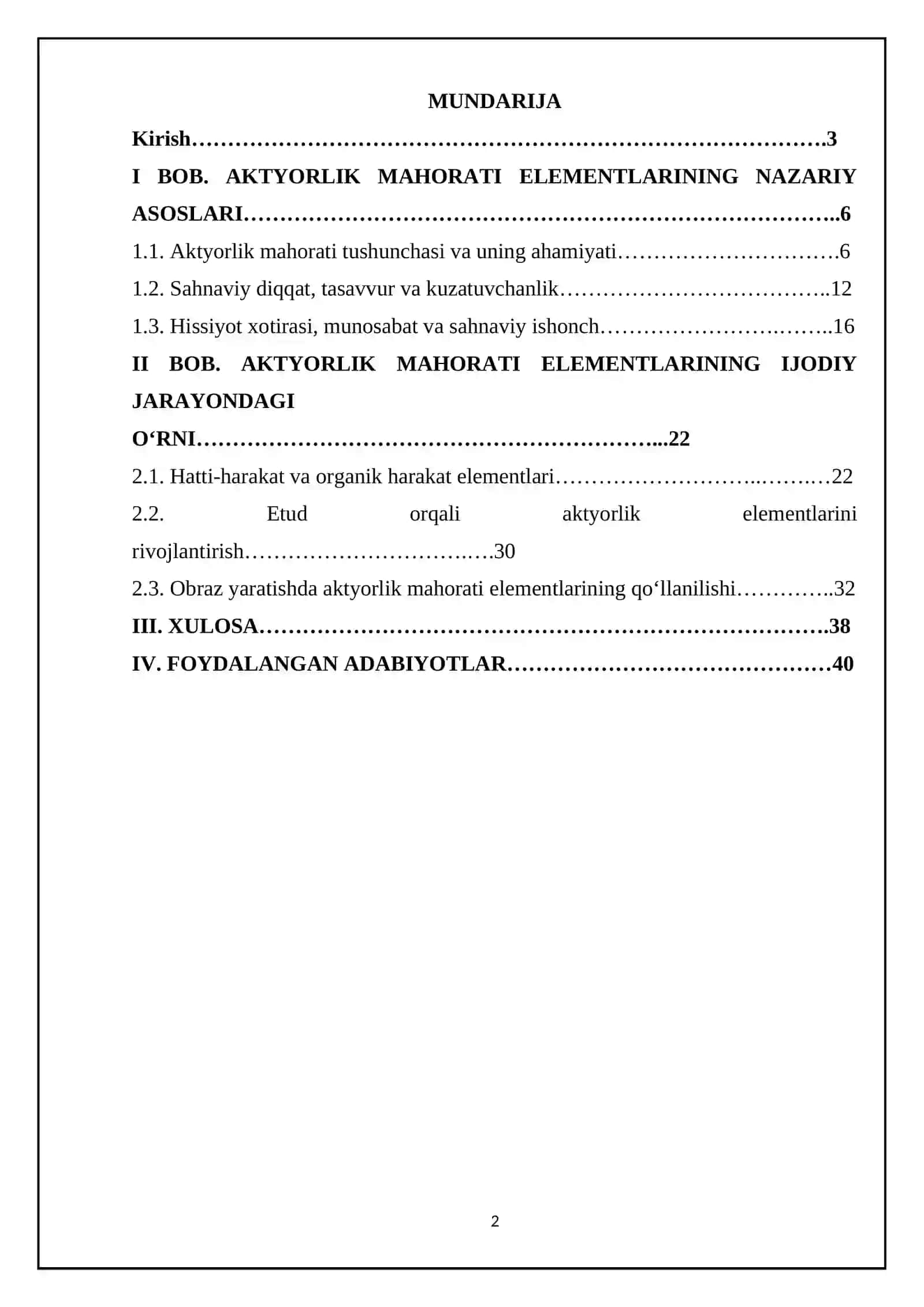 Aktyorlik mahorati elementlari 2