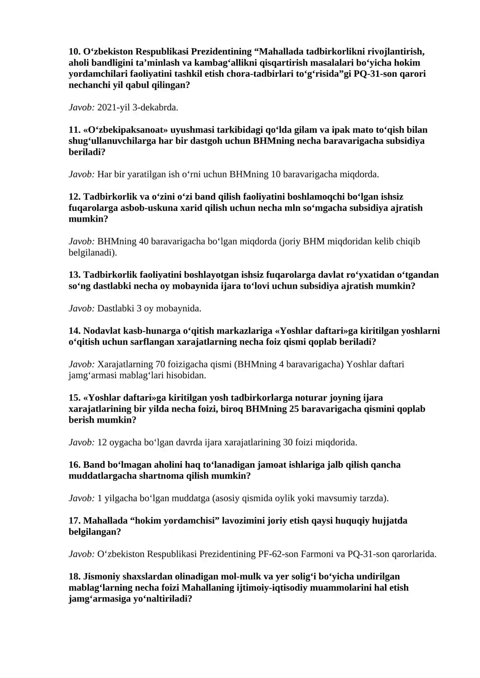 AGROS suhbat savollari javobi bn 2026 (Hokim yordamchilari) uchun 2