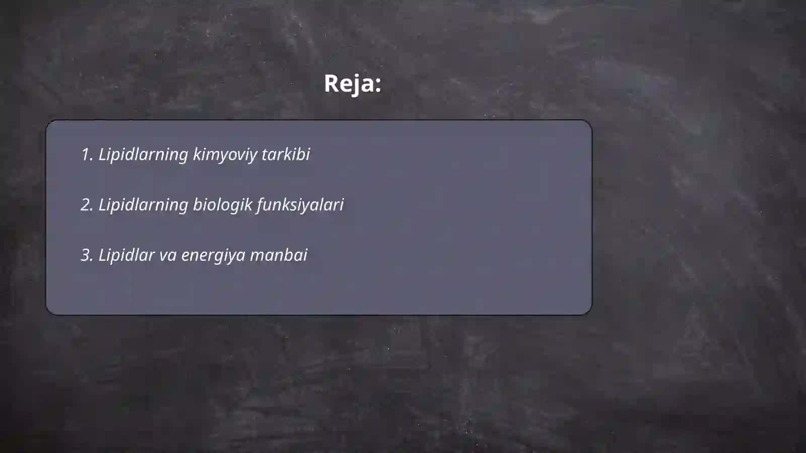 Lipidlar haqida 2