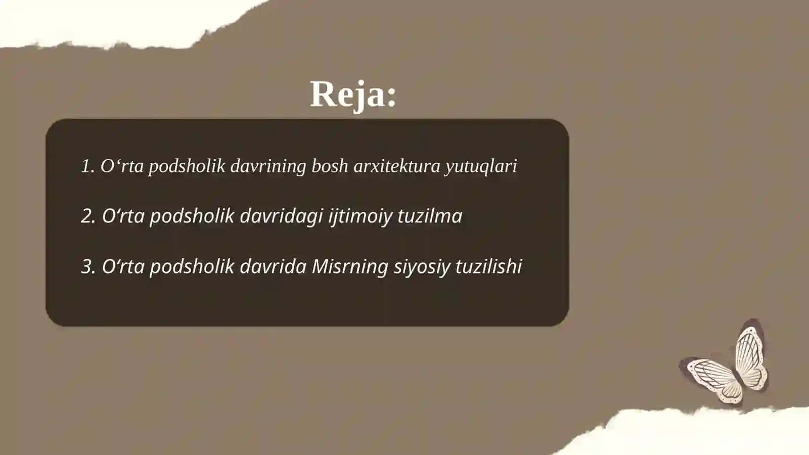 Oʻrta podsholik davrida Misr 2