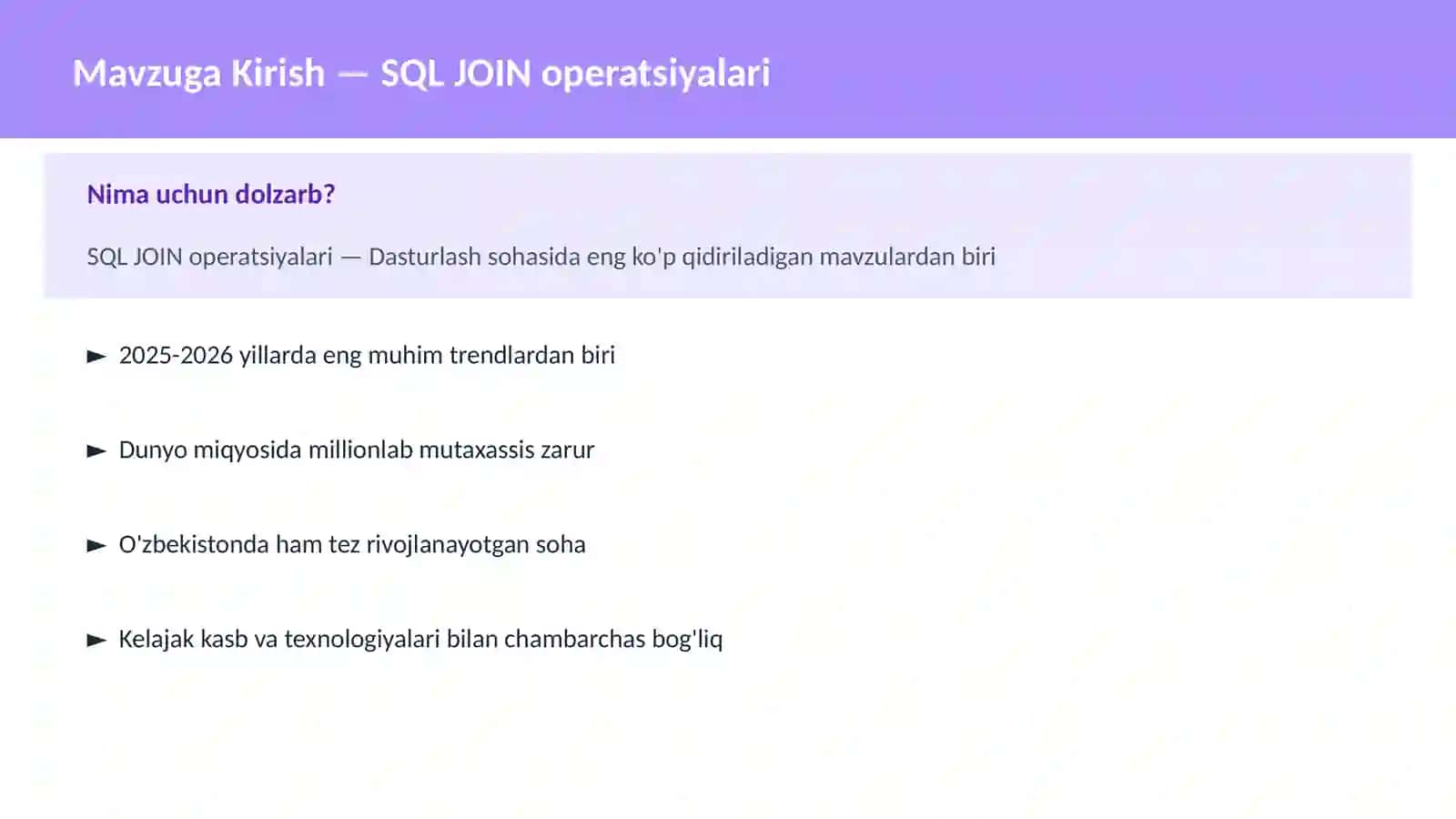 SQL JOIN operatsiyalari 2