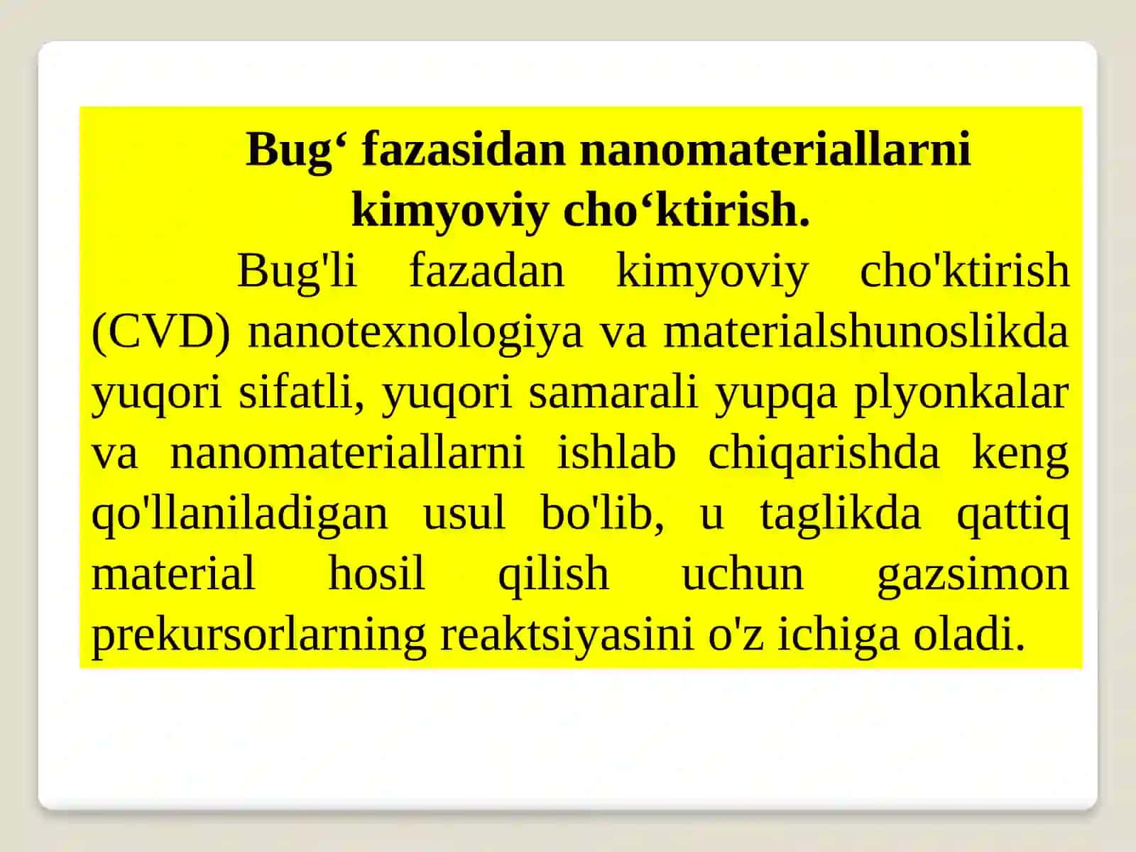 Nanomateriallar olish usullari 2