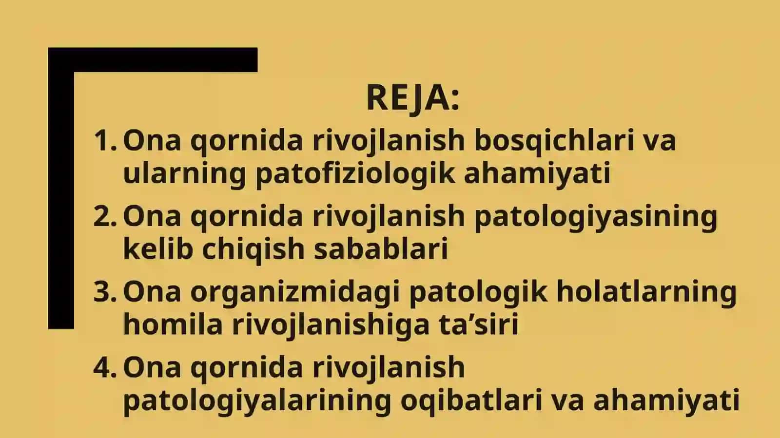 Onaqornidarivojlanish patologiyasi 2