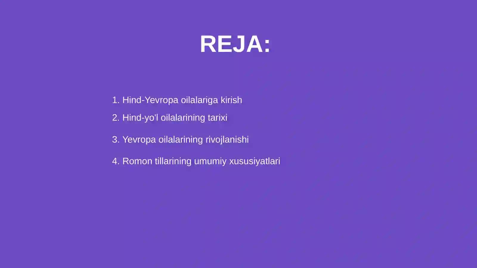 Hind-yevropa oilalari Romon tillar 2