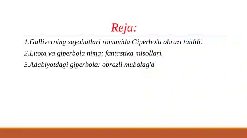 Guliverning sayohatlari asarida giperbolaning oʻrni 2