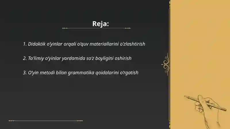 Ona tili va o'qish savodxonligi darslarida ta'limiy o'yinlarni qo'llash 2