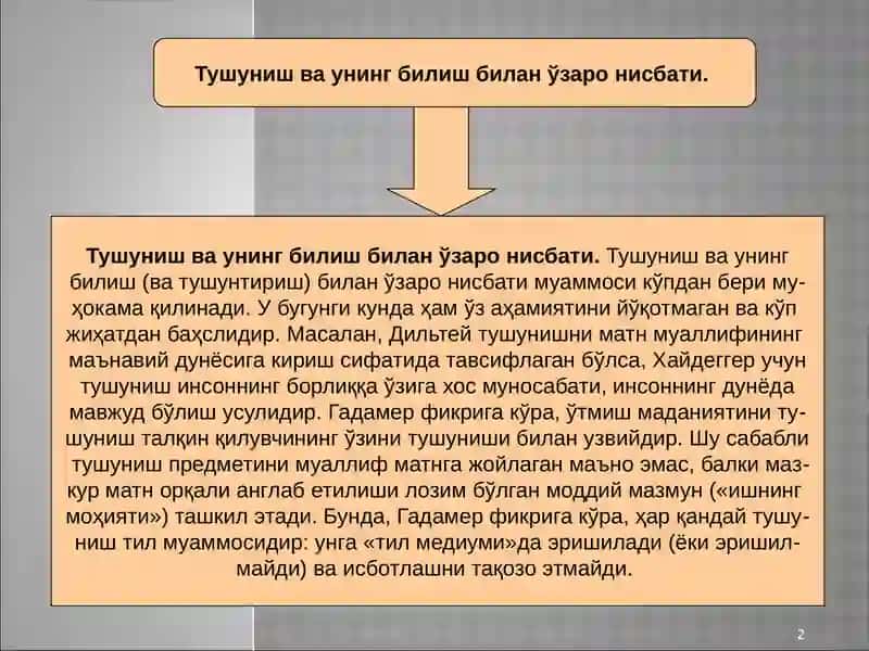 Тушуниш ва тушунтириш 2