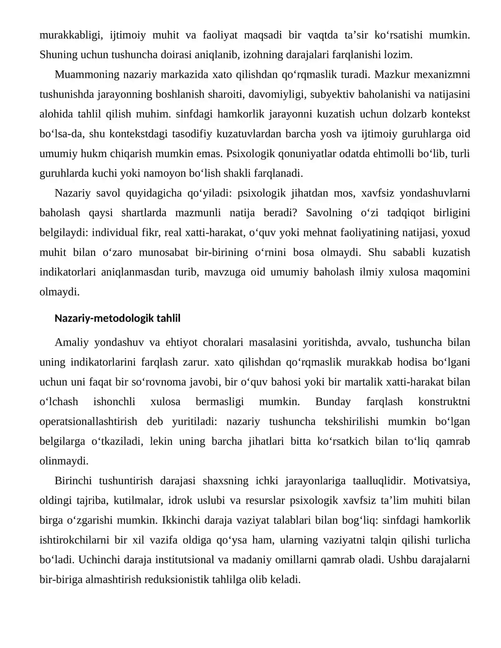 PSIXOLOGIK XAVFSIZ TA’LIM MUHITI — RIVOJLANTIRISH VA PROFILAKTIKA YO‘LLARI 2