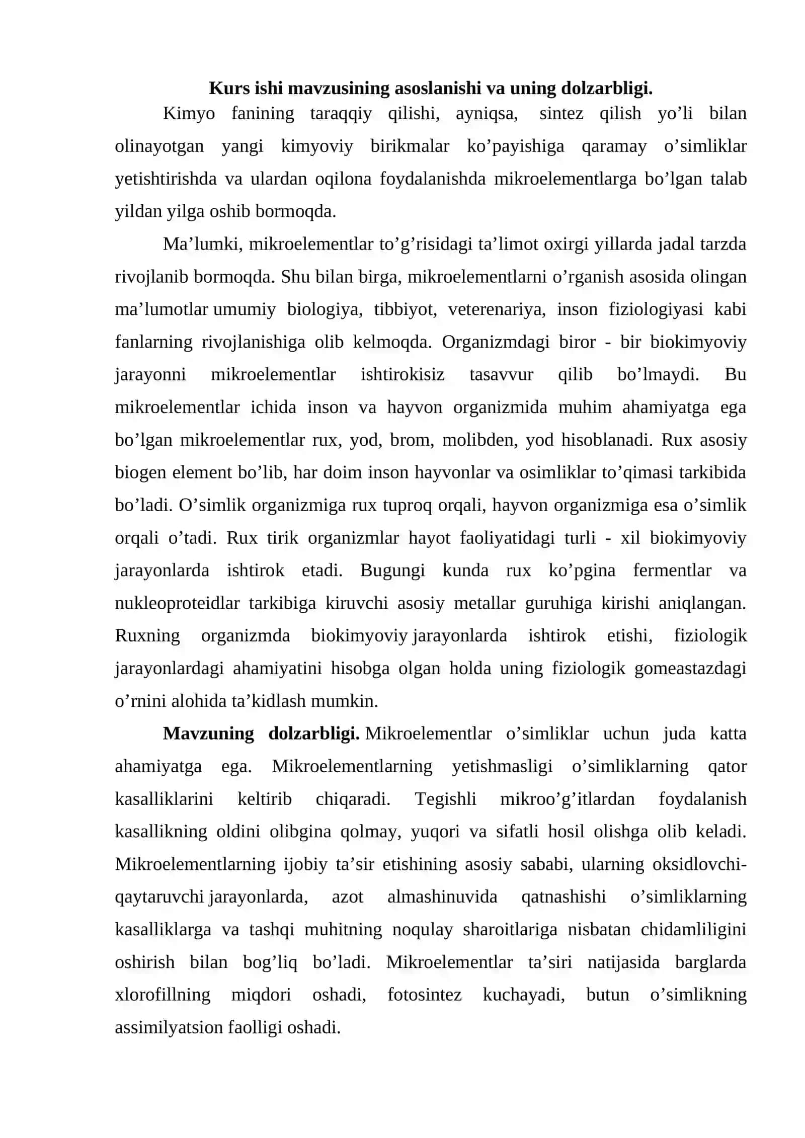 Mavzu: O’simliklarda mineral oziqlanish jarayoni 2