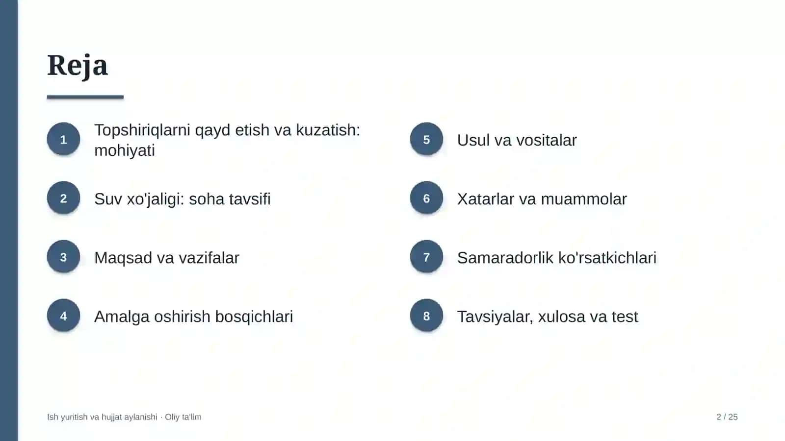 suv xo'jaligida topshiriqlarni qayd etish va ijrosini kuzatish 3574 2