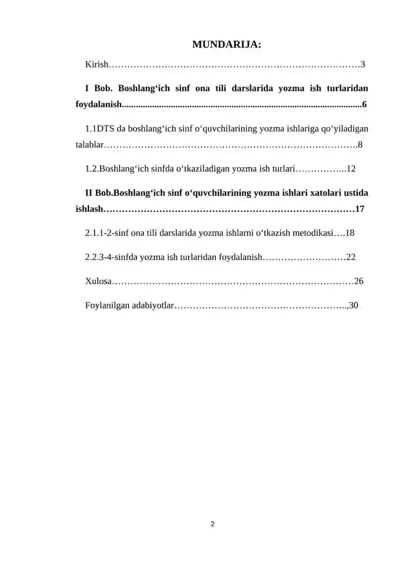 Boshlang‘ich sinf o‘quvchilarining yozma ishlarda yo‘l qo‘yadigan xatolar ustida ishlash 2