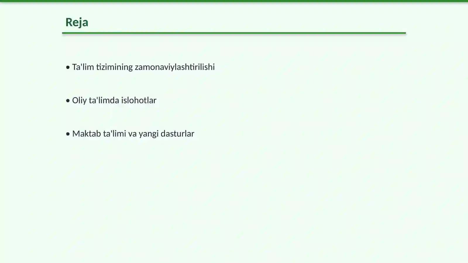 Ta'lim tizimining zamonaviylashtirilishi 2