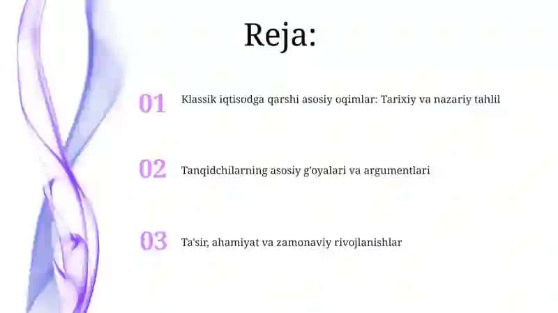 Klassik iqtisodiyotga qarshi g'oyalar 2