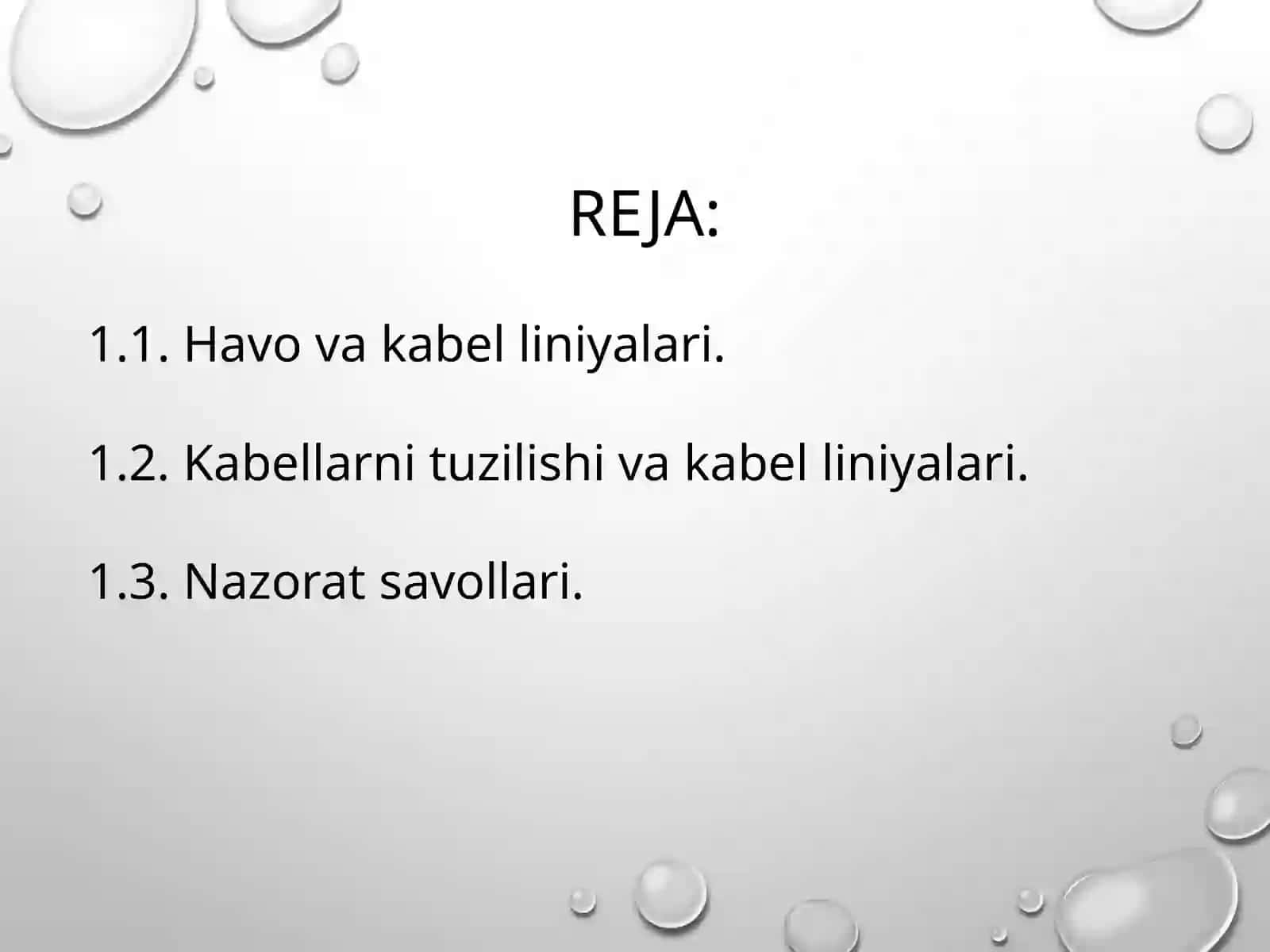 Havo va kabel liniyalari 2