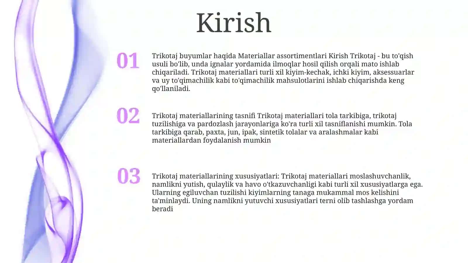 Trikotaj Materiallar Assortimentlarini O‘Rganish 2