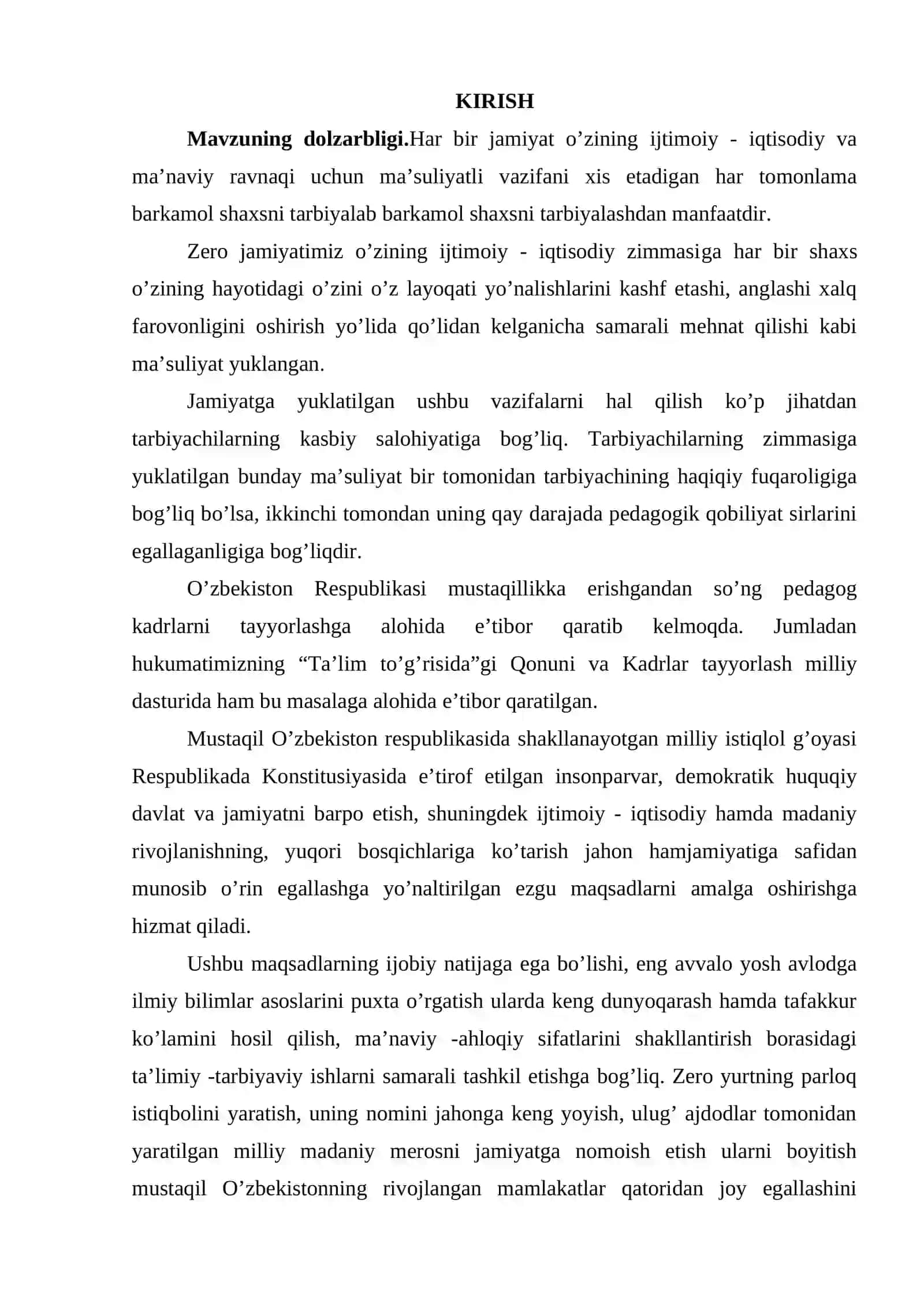 ZAMONAVIY TA’LIM TIZIMIDA TARBIYACHI KASBI VA UNGA QO’YILADIGAN TALABLAR 2