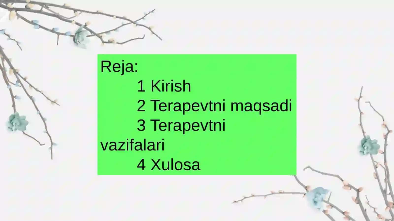 Jarohatlanganda ichki aʼzolar kasalliklarini davolash va profilaktikasida terapevtlarni maqsad va vazifalari 2