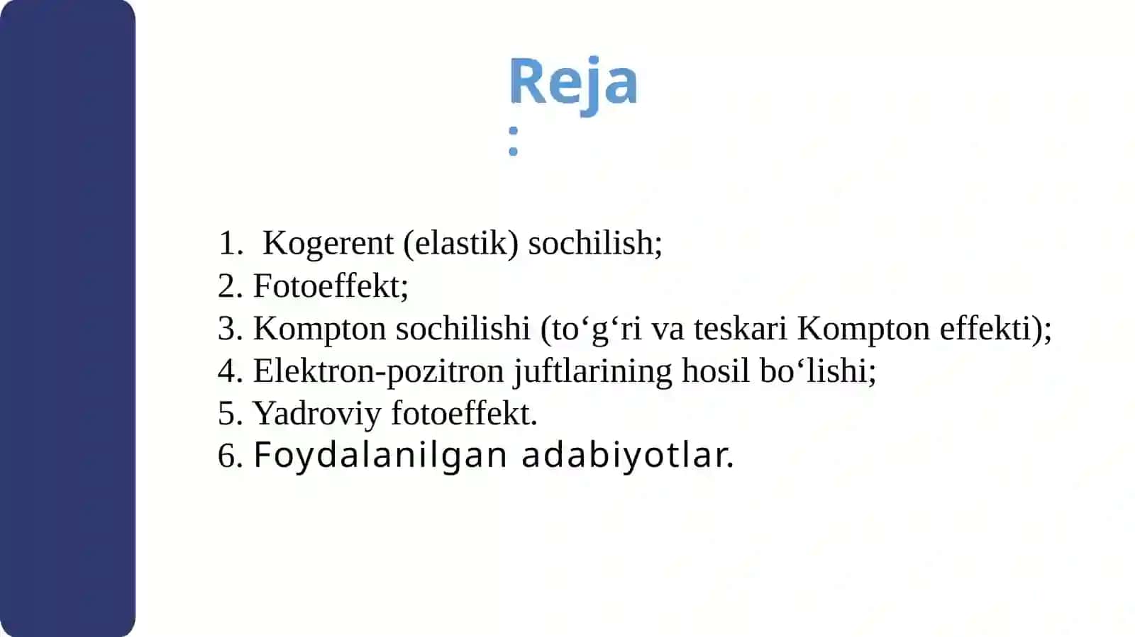 Gamma nurlarning modda bilan o‘zaro ta’siri 2