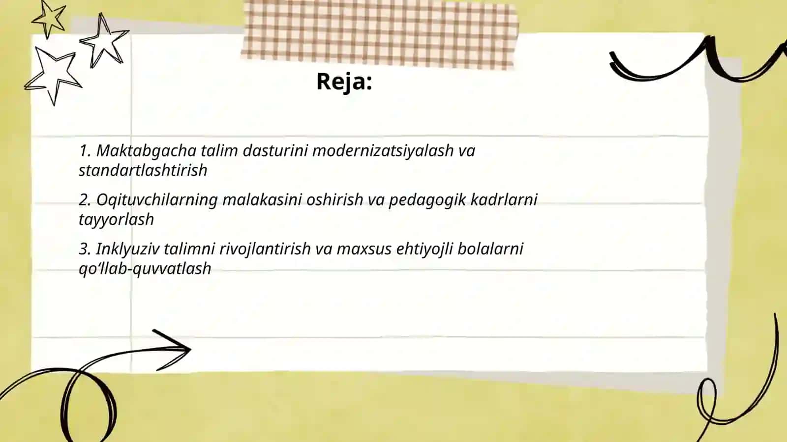 Maktabgacha talim tizimini rivojlantirishning ustuvor yonalishlari 2