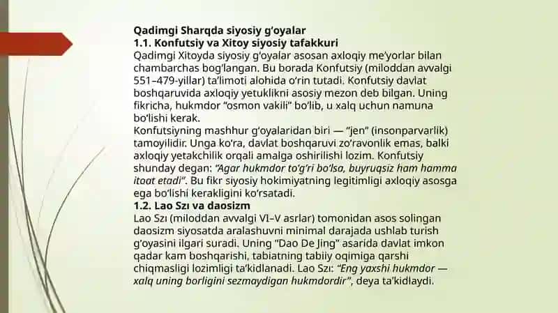 Siyosiy gʻoyalar tarixi 2