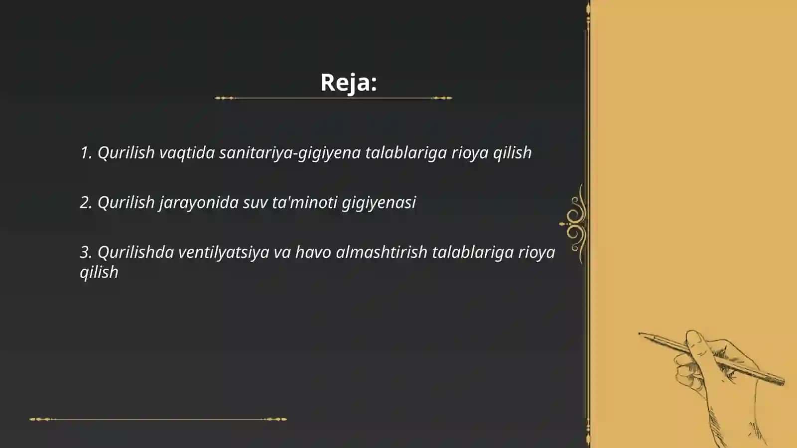 Qurilishda gigiyenik talablar 2