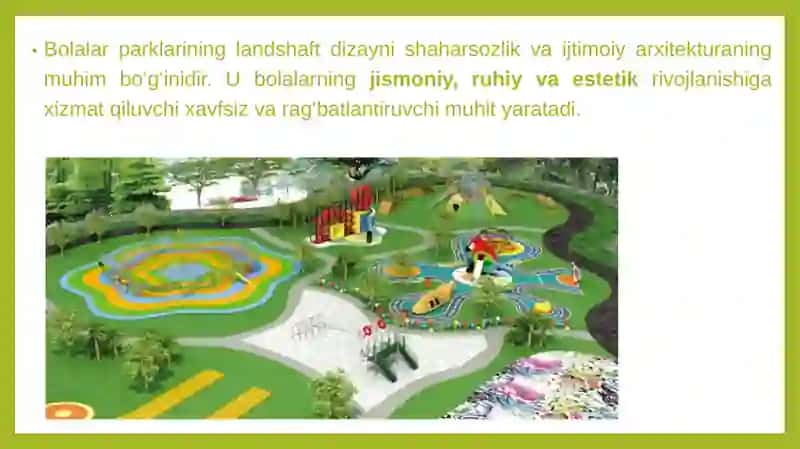 Bolalar parkining landshaft yechimlari 2