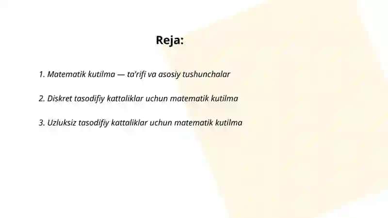 Matematik kutilma 2