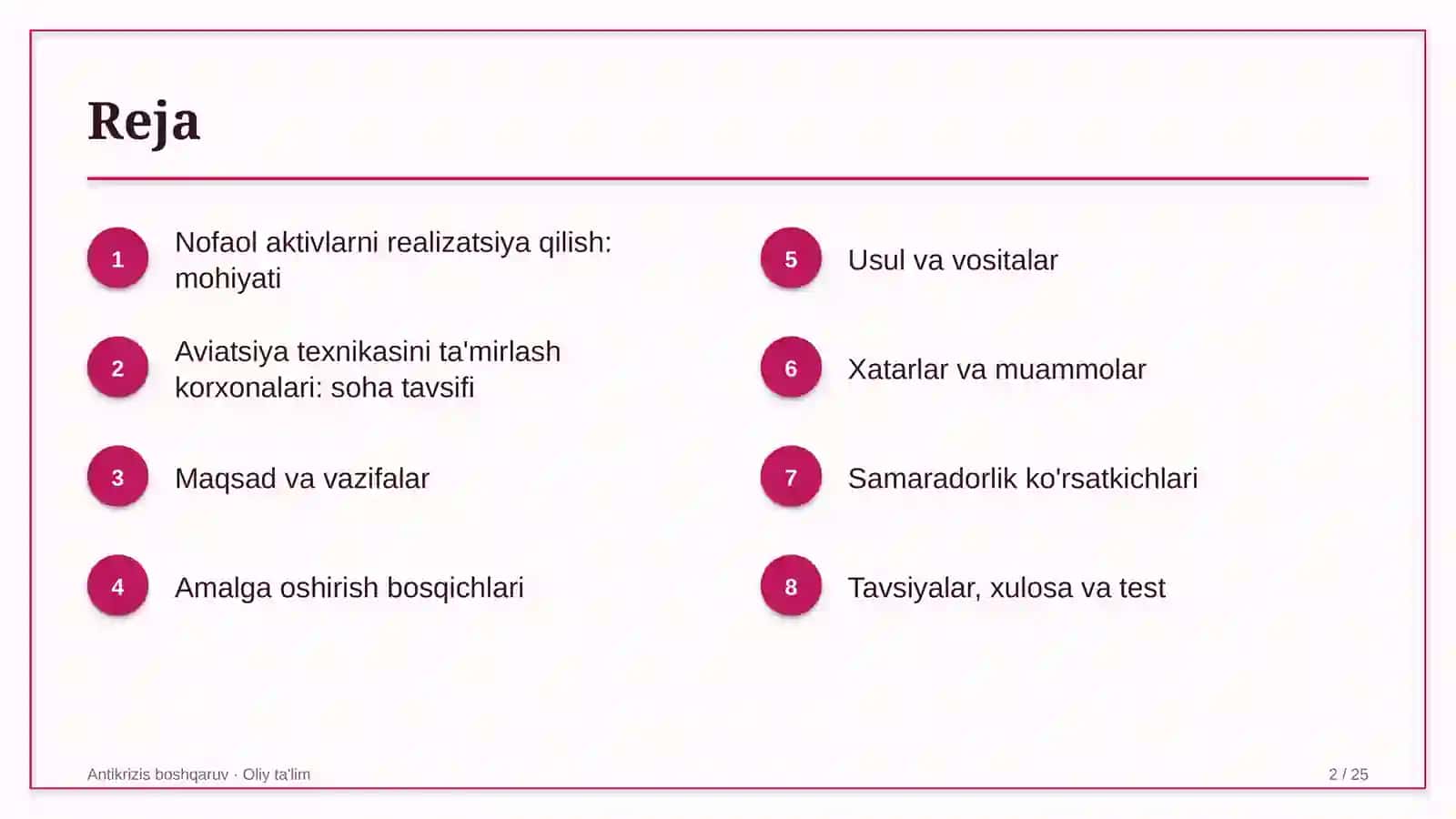 aviatsiya texnikasini ta'mirlash korxonalarida nofaol aktivlarni realizatsiya qilish 2666 2