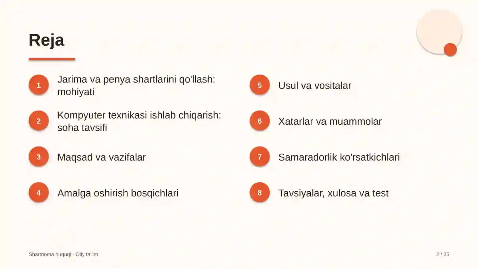 Kompyuter texnikasi ishlab chiqarishda jarima va penya shartlarini qo'llash 2