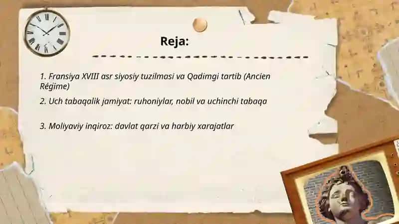 Fransiya XVIII asrda. Buyuk fransuz burjua inqilobi sabablari va boshlanishi 2