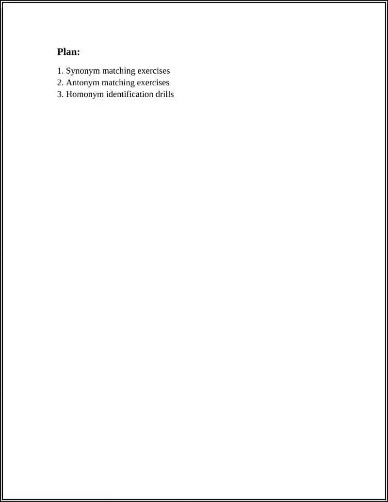 PRACTICING SYNONYMS ANTONYMS AND HOMONYMS 2