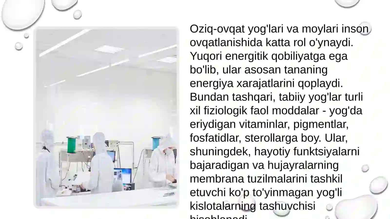 YOG’ VA MOYLARNI TAHLIL QILISHUSULLARI 2