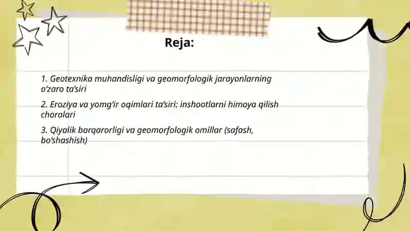 Geotexnika muhandisligi va geomorfologik jarayonlarning o‘zaro ta’siri 2