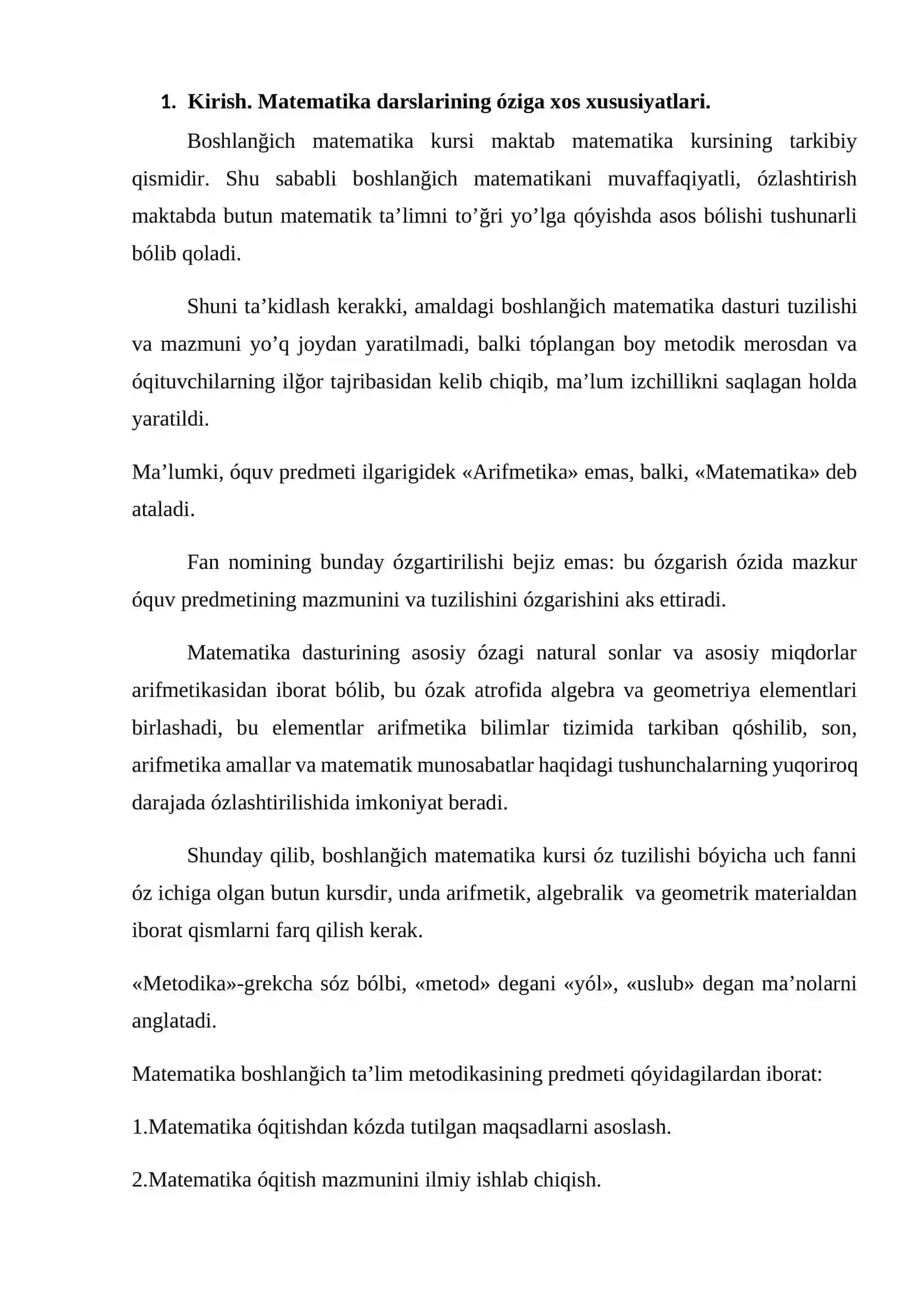 O'quvchilarni geometrik materiallar bilan tanishtirish 2