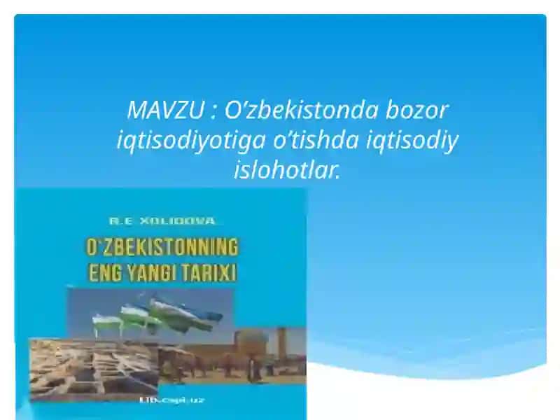 Bozor iqtisodiyotiga o'tish tamoyillari prezentatsiya, slayd 2