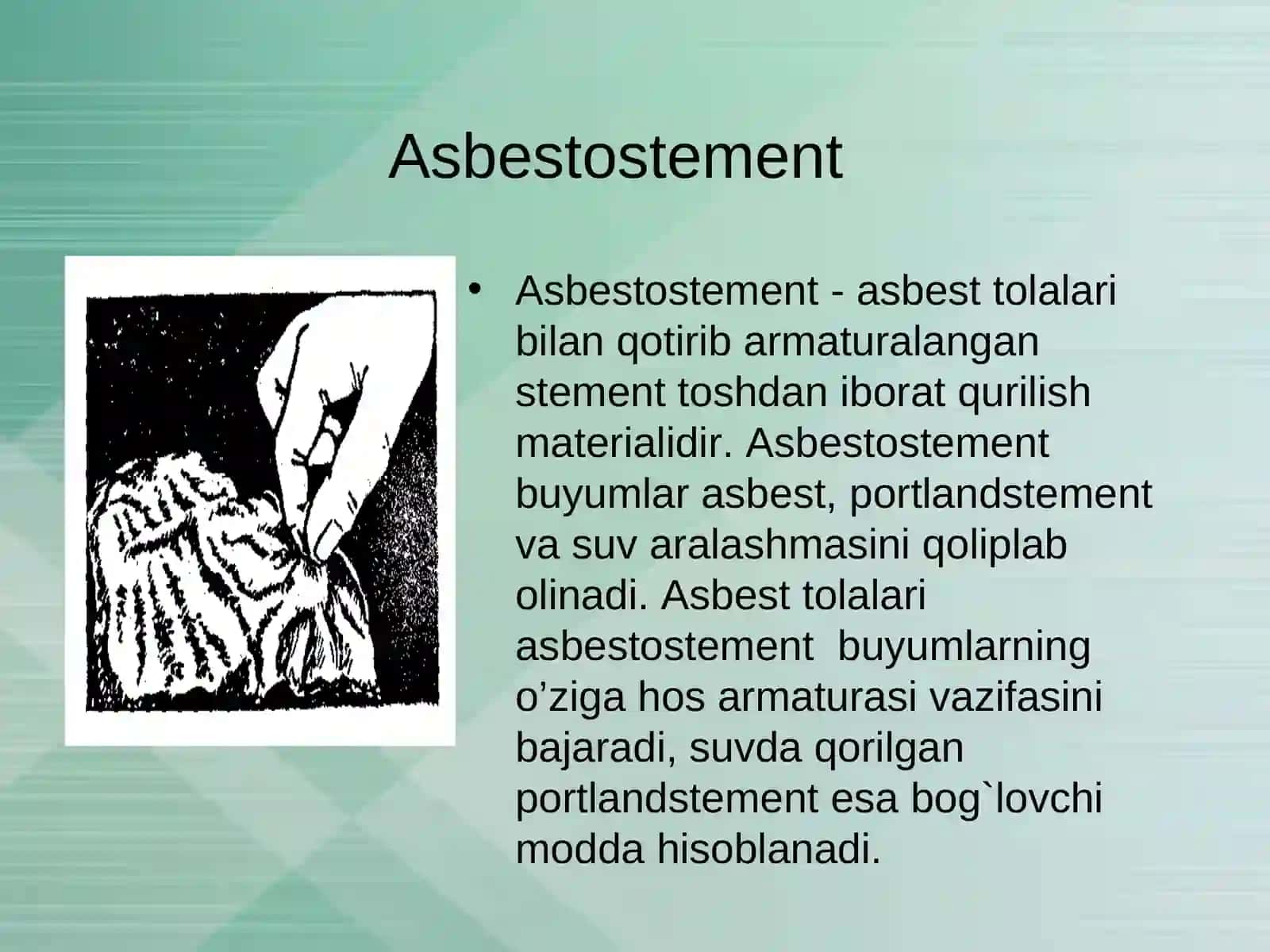 Asbest-sement plitalarini ishlab chiqariishda qoliplash jarayonlari 2