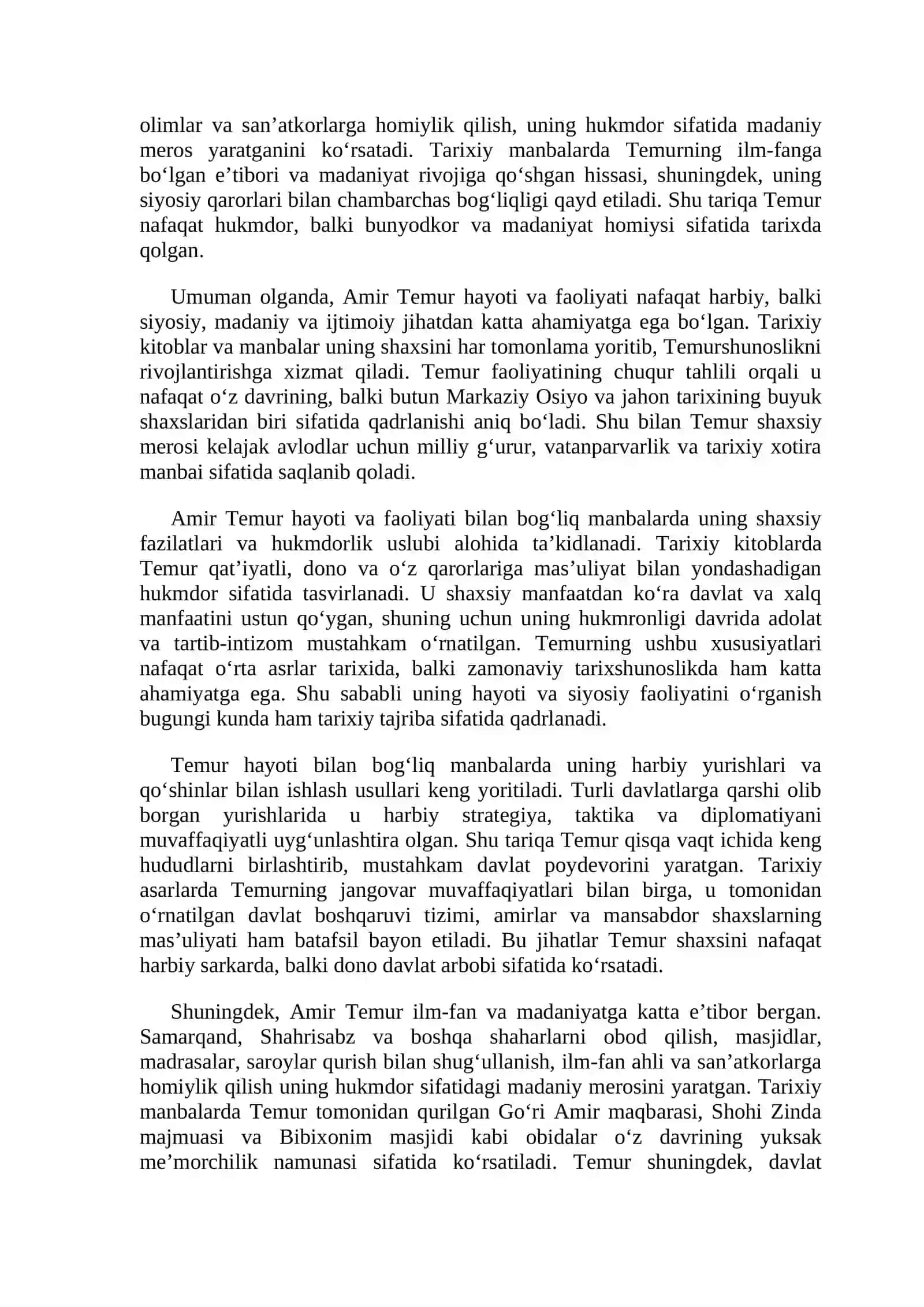 Temuriy hukmdorlar hayoti 2