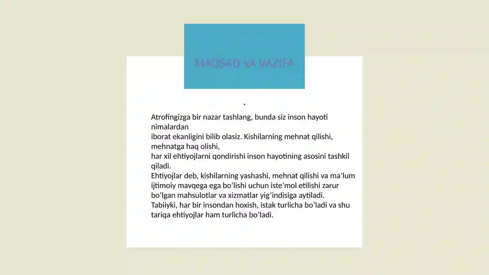 EHTIYOJLAR KLASSIFIKATSIYASI 2