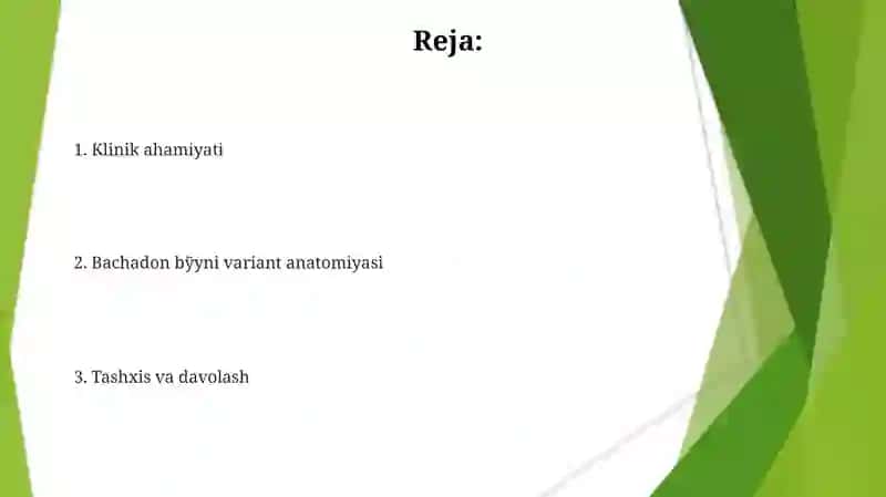 Bachadon bўyni variant anatomiyasi 2