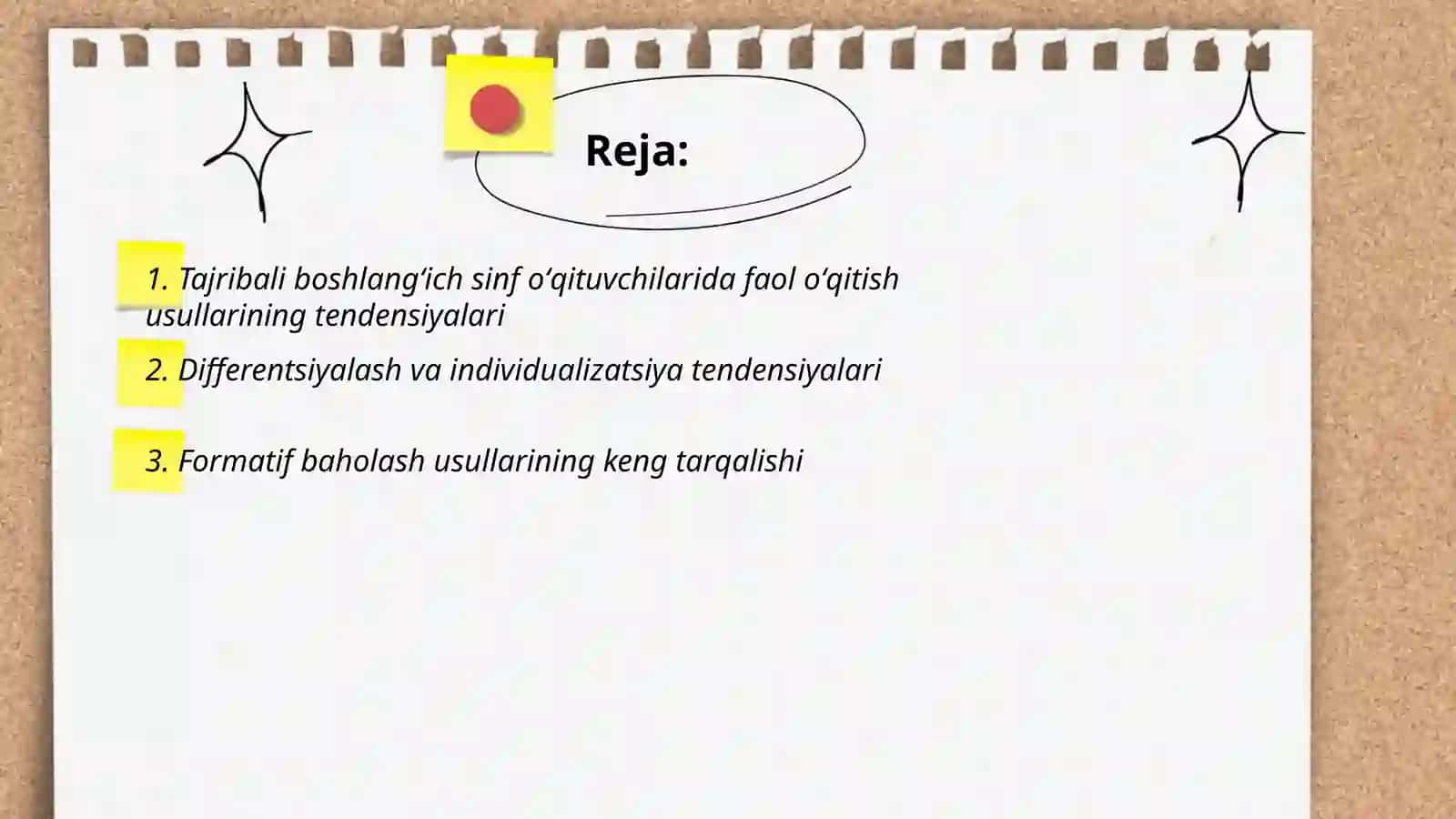 Tajribali boshlangʼich sinf oʻqituvchilarining tendensiyalari 2