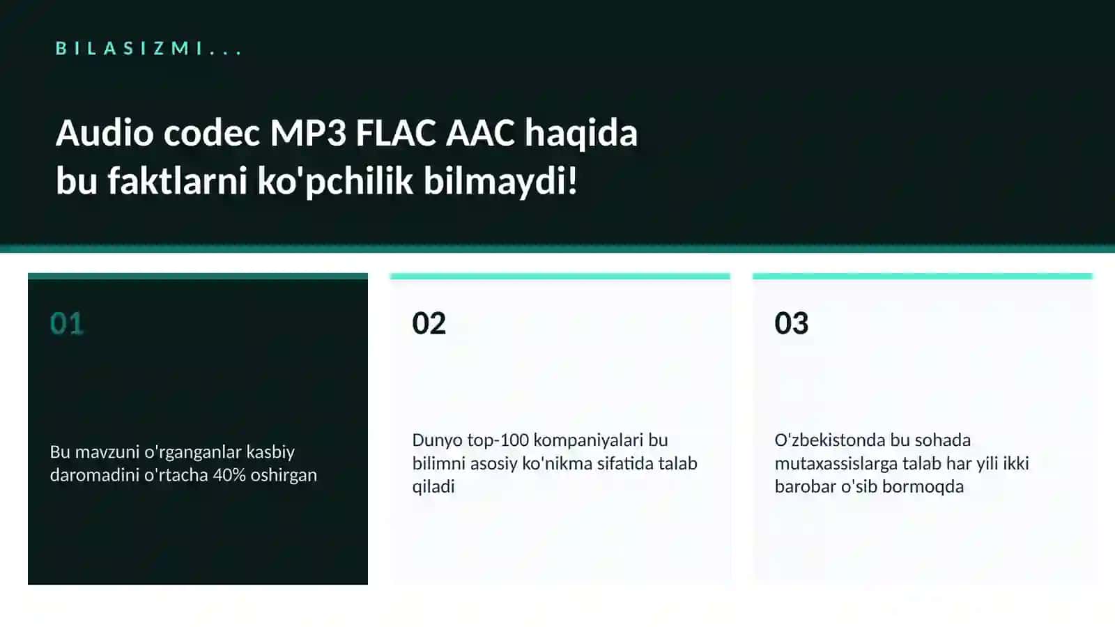 MUSIQA VA AUDIO TEXNOLOGIYALAR 2
