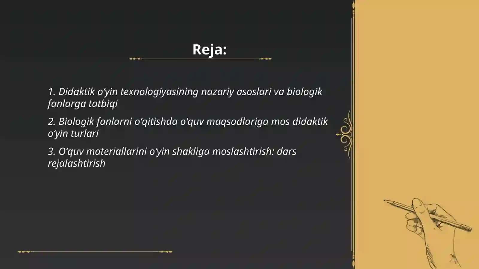 Didaktik oʻyin texnologiyasining nazariy asoslari va biologik fanlarga tatbiqi 2